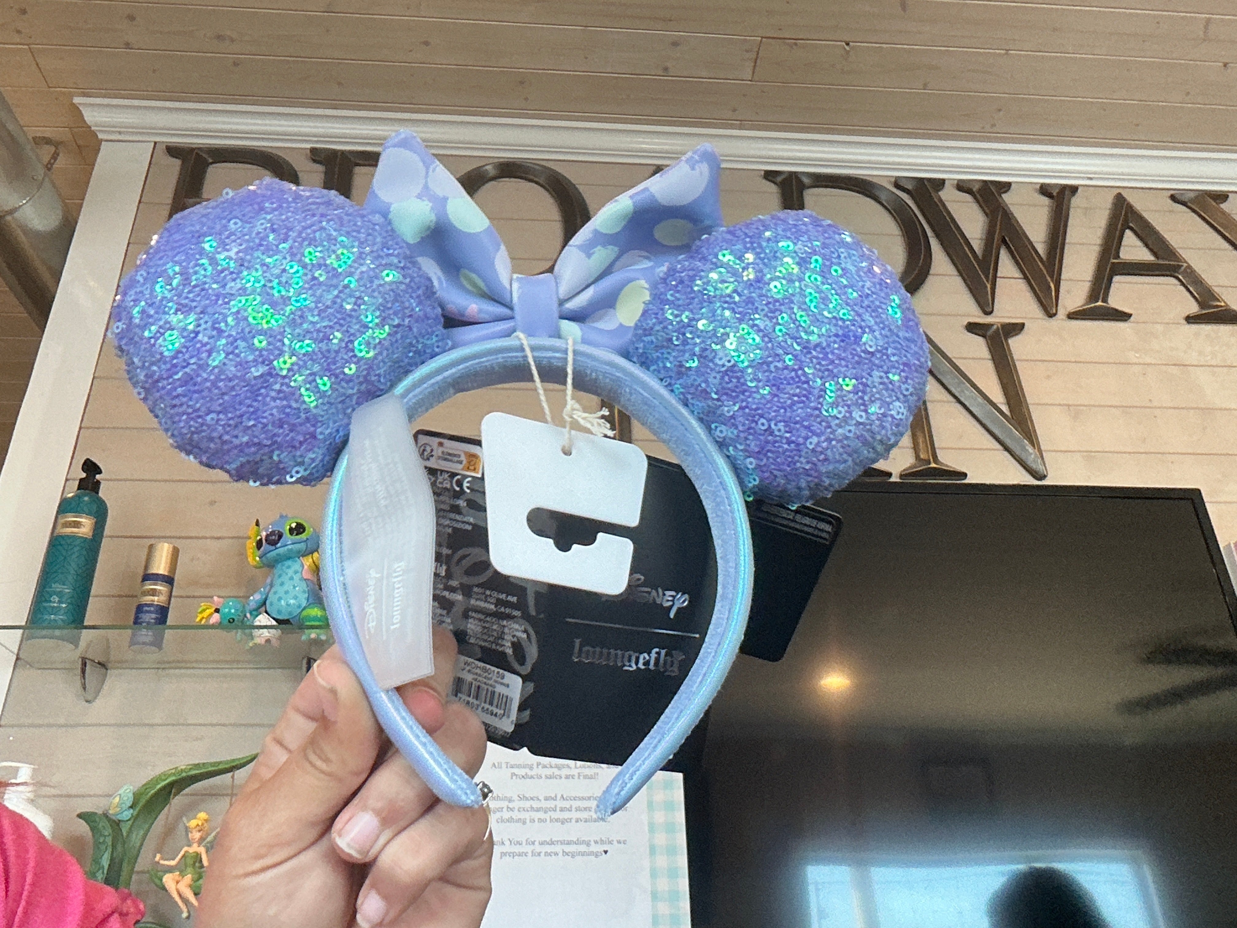 Sequin purple ears headband